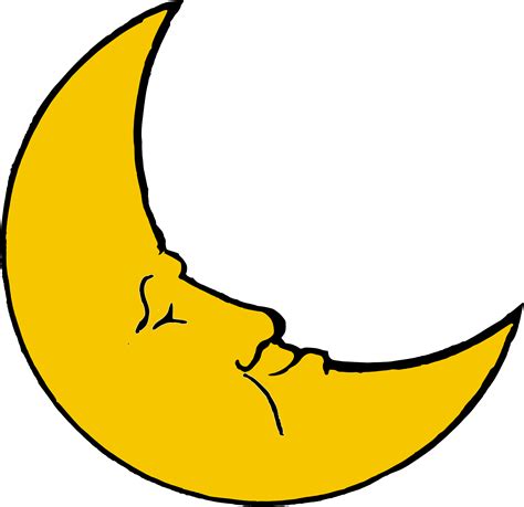 Smiling Crescent Moon Clipart Moon Free Clipart Png Download Full