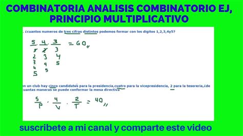Combinatoria AnÁlisis Combinatorio Principio Fundamental Del Conteo