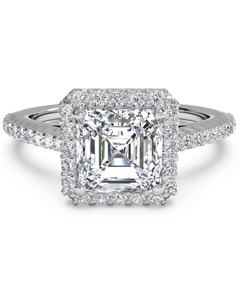 Asscher Cut Diamond Engagement Rings Martha Stewart Weddings
