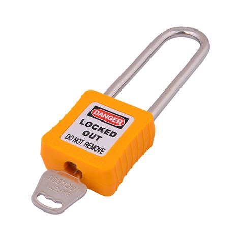 Safety Lockout Padlocks 6 Master Keyed 75mm Yellow Lotomaster