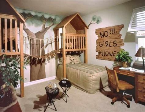 Treehouse Theme Bedroom Interior Design Papapraat Boys Room Design