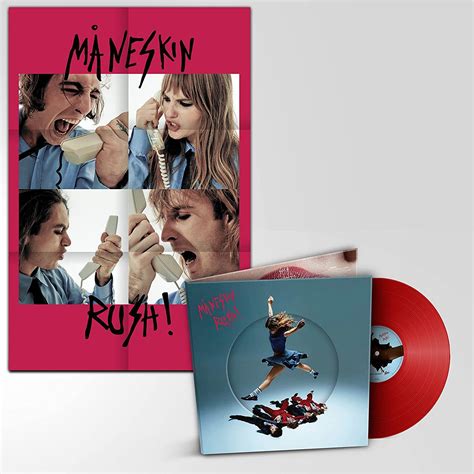Maneskin Rush Vinyl LP Deluxe Edition Red Exclusive Poster
