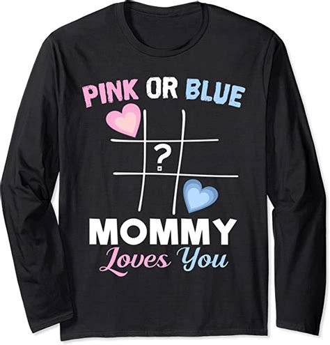 Awesome Gender Reveal Pink Or Blue Mommy Loves You Womens Long Sleeve