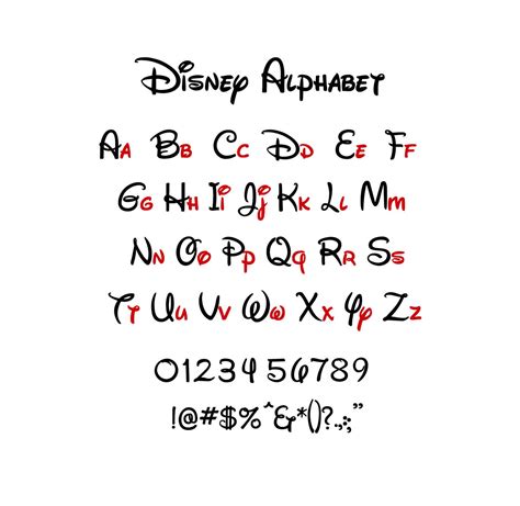 Disney Font Svg Disney Alphabet Svg Walt Disney Font Svg Etsy