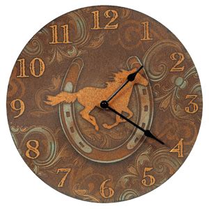 Check spelling or type a new query. Great Western Decor Site Wood Horse Wall Clock | Western ...