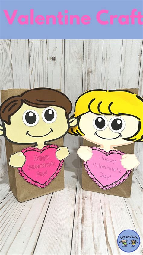 Valentines Day Craftivity Valentine Paper Bag Puppet And Book