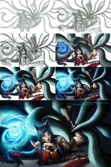 Ahri The Nine Tailed Fox Step By Step By Gonzalocumini On Deviantart