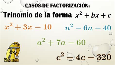 Trinomio De La Forma X2 Bx C Factorizacion Youtube Otosection