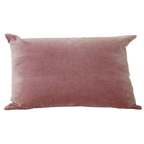 Shop Leopold Hall Dusky Pink Velvet Cushion With Feather Inner Air