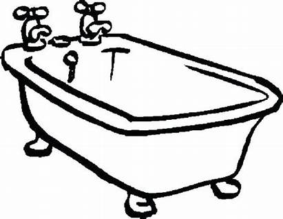 Bathtub Drawing Coloring Tub Bath Clawfoot Printable