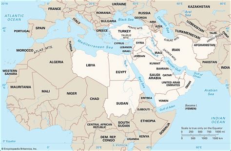 Detailed Political Map Of The Middle East 1993 Middle