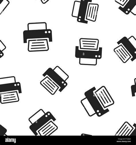 Printer icon seamless pattern background. Business concept vector