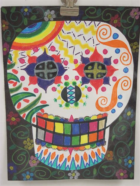 El Dia De Los Muertos Paper Calavera Skull Elementary Art Projects