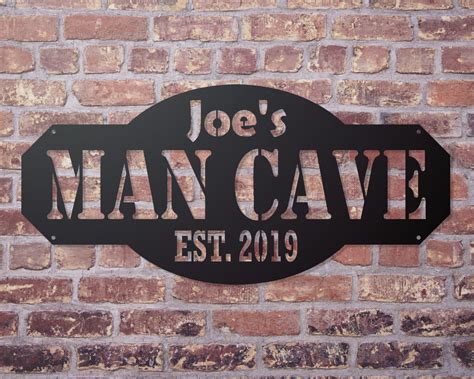 personalized man cave sign man cave decor custom mancave sign t madison iron and wood