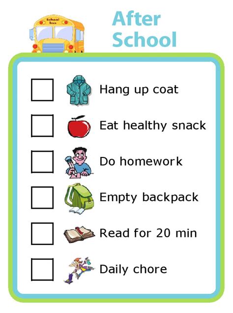 Make Your Own List Mobile Or Printed School Checklist After School