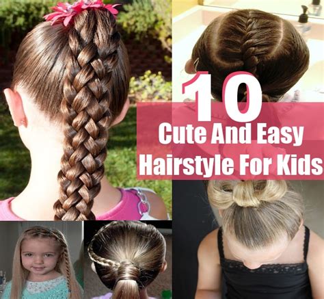 10 Simple Sweet Cute And Easy Hairstyle For Kids Diy