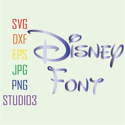 Disney Monogram Font Svg Dxf Eps Studio 3 Png 