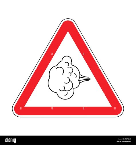 Attention Fart Warning Red Road Sign Caution Farting Stock Vector Image And Art Alamy