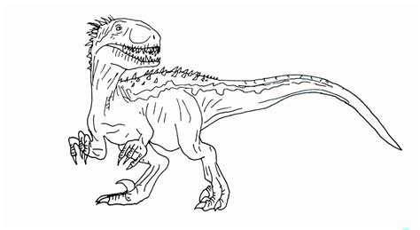 Jurassic World Indominous Rex Coloring Pages Sketch Coloring Page