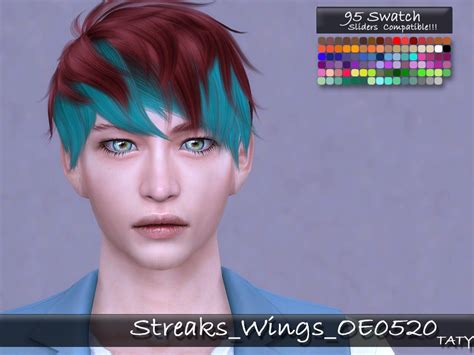 Sims 4 Hair Streaks Cc