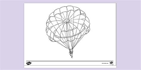 Free Parachute Colouring Sheet Colouring Pages Twinkl