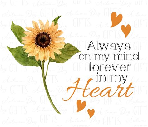 Always On My Mind Forever In My Heart Png Memorial Png In Etsy