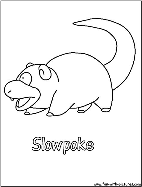 Pokemon Slowpoke Coloring Pages Colouring Poliwag Color Yescoloring