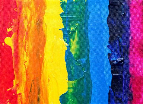 Photo Of Rainbow Colored Painting On Canvas · Free Stock Photo