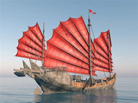 Китайский корабль старья иллюстрация штока иллюстрации насчитывающей