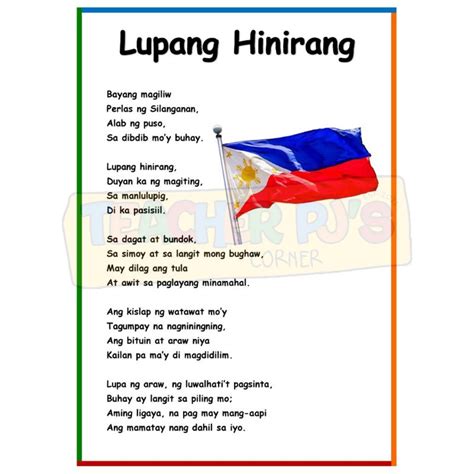 Educational Charts Lupang Hinirang Philippine National Anthem Porn Sex Picture