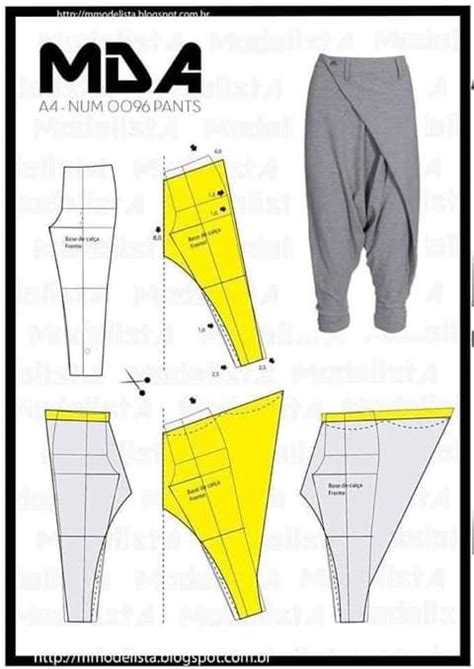 Moldes de ropa intimás blusas y pantalones Pants pattern free Pants sewing pattern Sewing