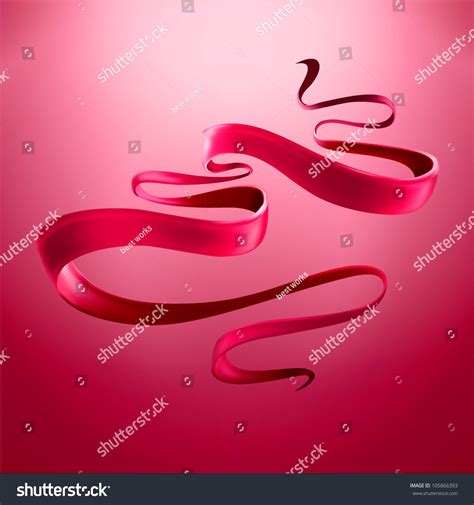 Beautiful Pink Ribbon Stock Vector Illustration 105866393 Shutterstock