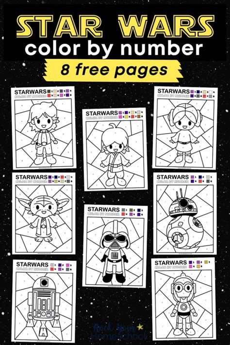 8 Free Star Wars Color By Number For Out Of This World Fun