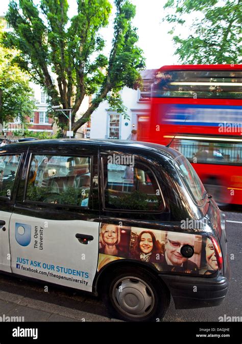 Iconic Cab Parked In Front Of Abbey Road Studios St Johns Wood