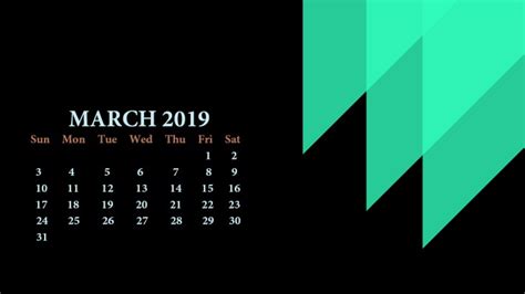 2019 March Hd Calendar Wallpaper Desktop Calendar Wallpaper 2019