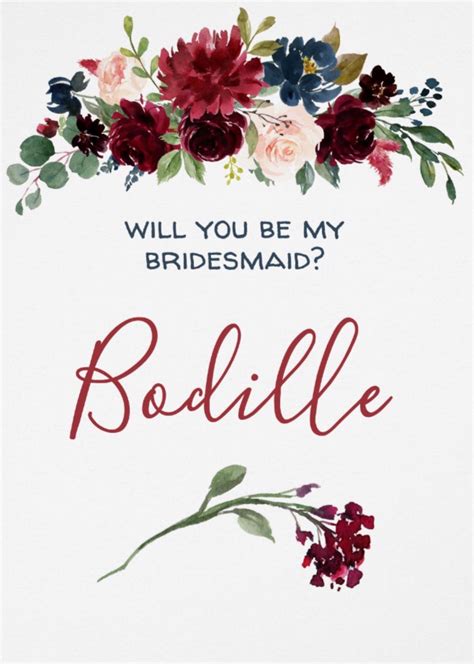 Maybe you would like to learn more about one of these? Burgundy Blue Floral Rustic Wedding Invitation | Zazzle ...