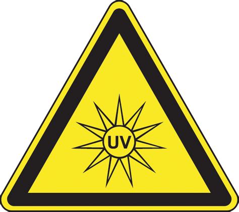 Warnzeichenaufkleber Alt Warnung Vor Uv Strahlung Alt