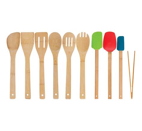 Totally Bamboo Essentials 10 Pc Bamboo Utensil Set Spoons N Spice