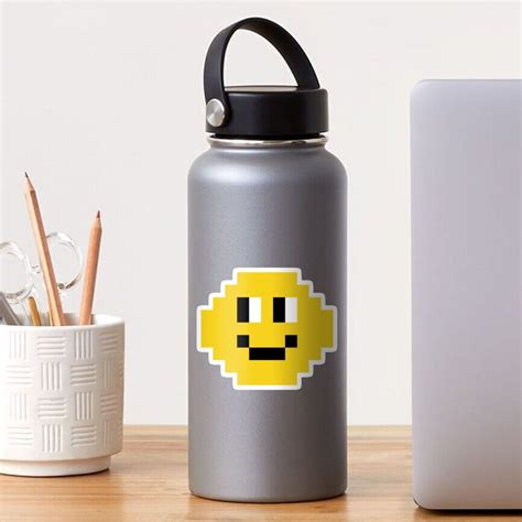 Pixel Smiley Face Emoji Sticker For Sale By Chelseavine Redbubble