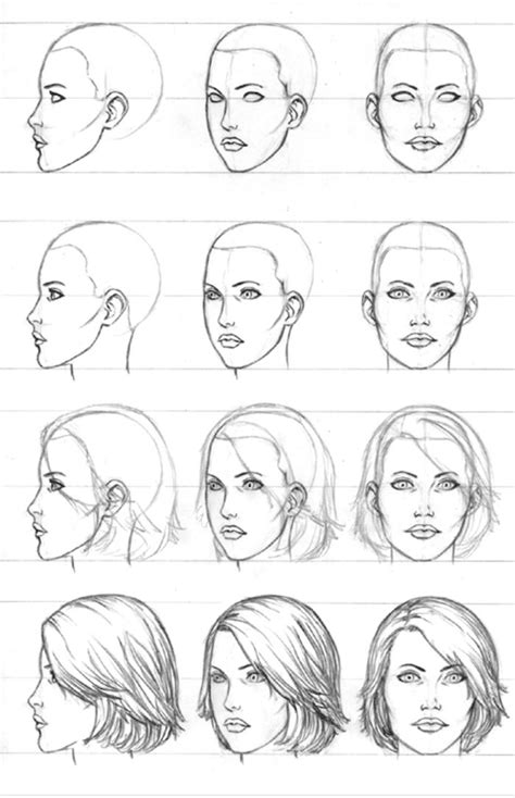 How To Draw A Face With Short Hair Fievour Witteorsell