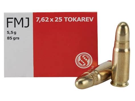Sellier And Bellot Ammunition 762x25mm Tokarev 85 Grain Full Metal