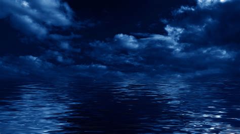 Blue Sky Night Landscape Nature Ocean Sea Clouds Wallpapers Hd Images