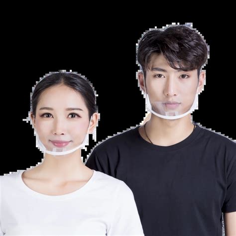 Clear Transparent Sanitary Mouth Mask Withpermanent And Double Sided