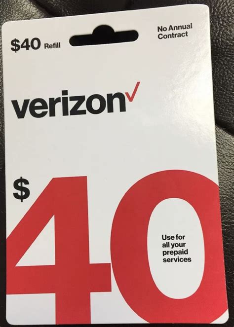 40 Verizon Wireless Prepaid Refill Card Prepaid Phones Verizon