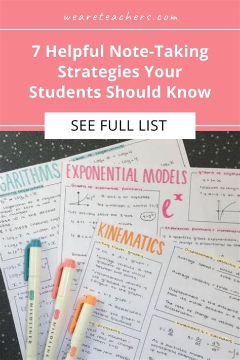 11 Helpful Note Taking Strategies Your Students Should Know Note