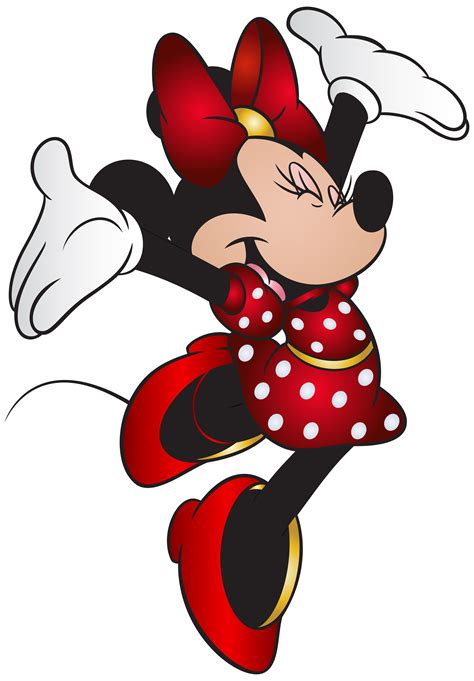 A Cartoon Mickey Mouse With Red And White Polka Dots On Its Head