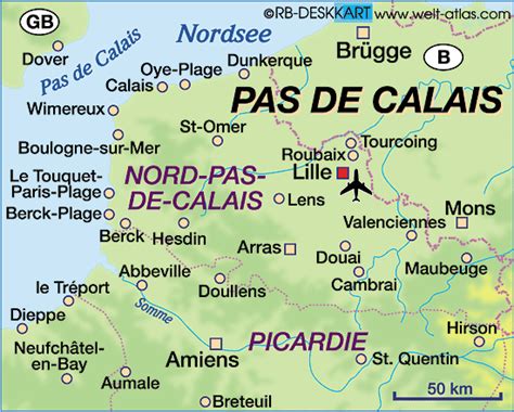 Map Of Pas De Calais State Section In France Welt Atlasde