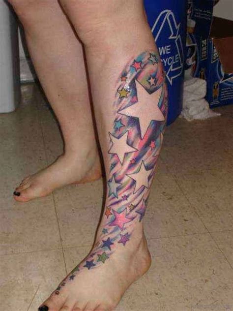 33 Fancy Stars Tattoos On Leg Tattoo Designs