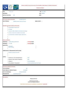 Calaméo  Fiche De Poste Ouvrier VRD