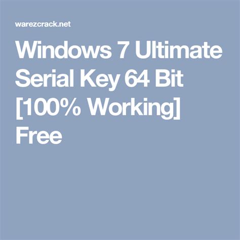 Recover or reinstall windows 7 purchased through a retailer. Windows 7 Ultimate Serial Key 64 Bit 100% Working Free ...